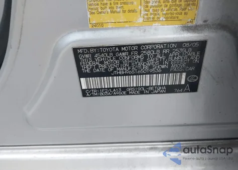 2006 Lexus Gs 300 z USA, uszkodzony, nr VIN JTHBH96S165019536